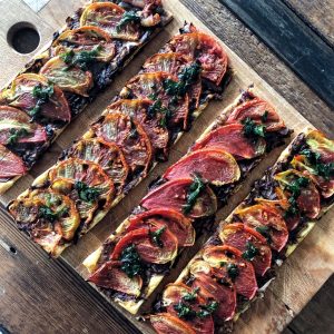 Tarte fine aux légumes de saison