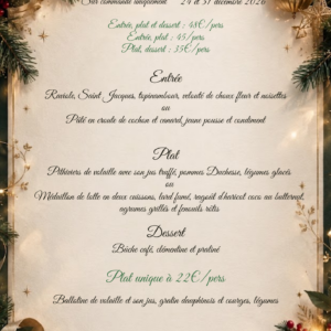 Menu des fêtes de fin d'année